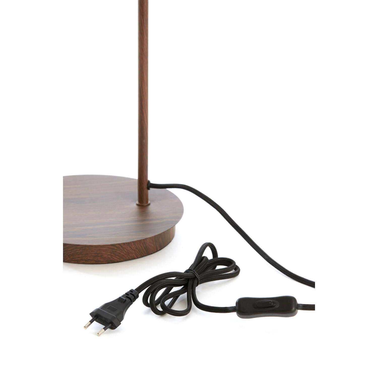 Tafellamp 30x20x61 cm BAYLIE hout print d bruin+bruin glas