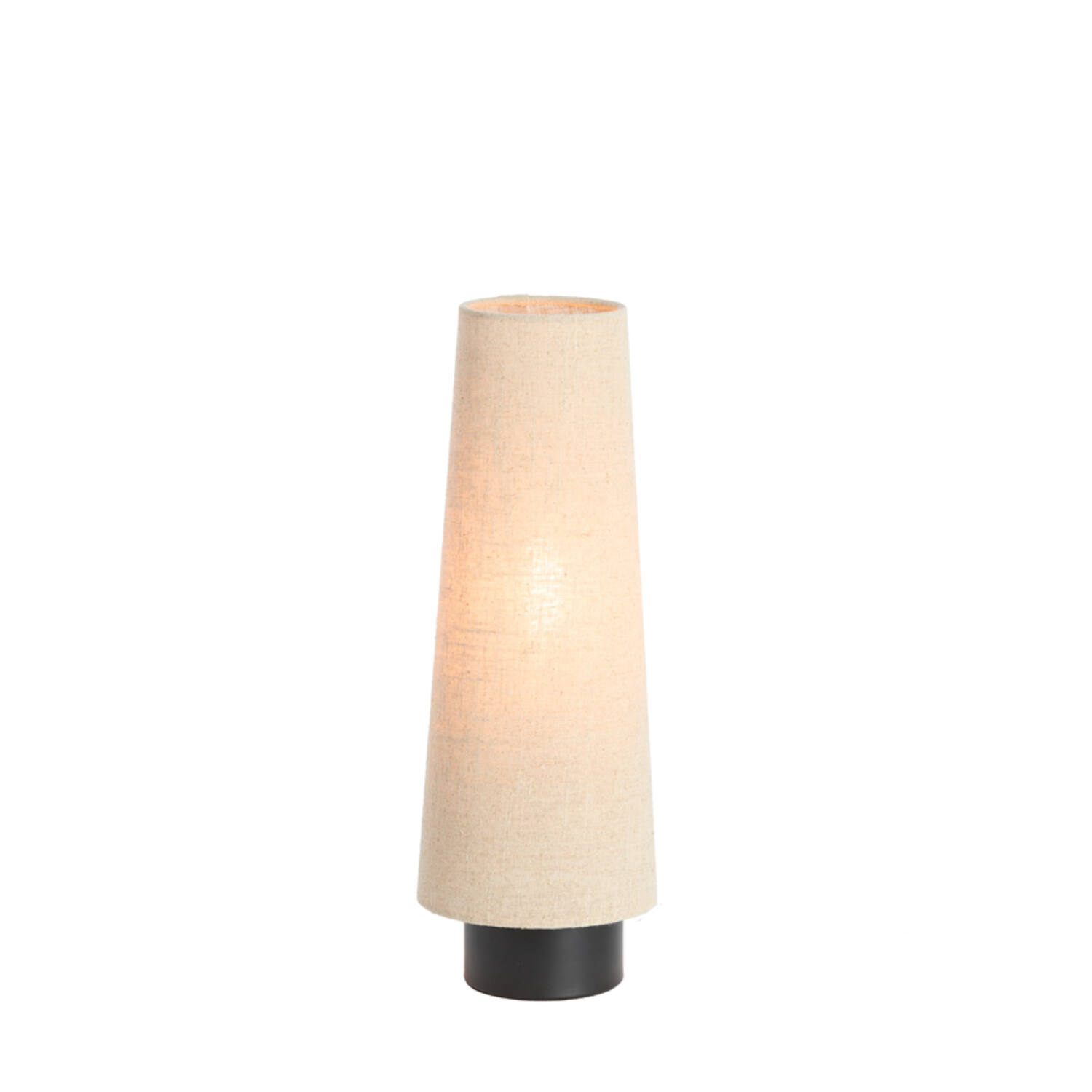 Tafellamp Ø15x42 cm HOWIE mat zwart+naturel