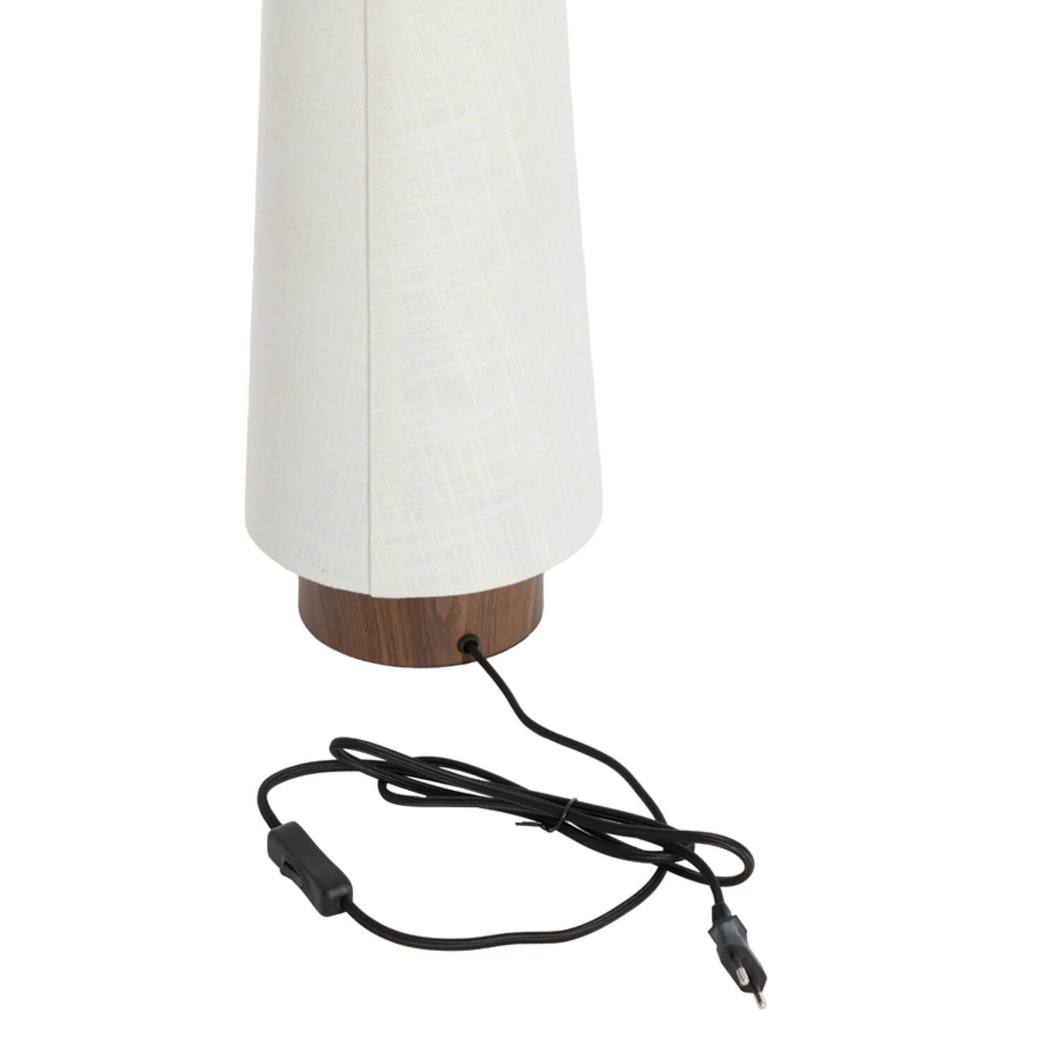 Table lamp Ø15x42 cm HOWIE wood print dark brown+cream
