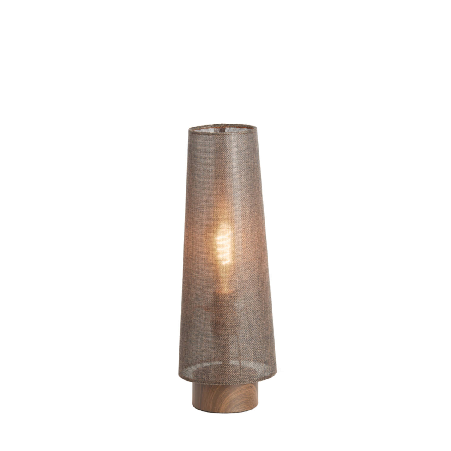 Table lamp Ø15x42 cm HOWIE wood print dark brown+dark brown
