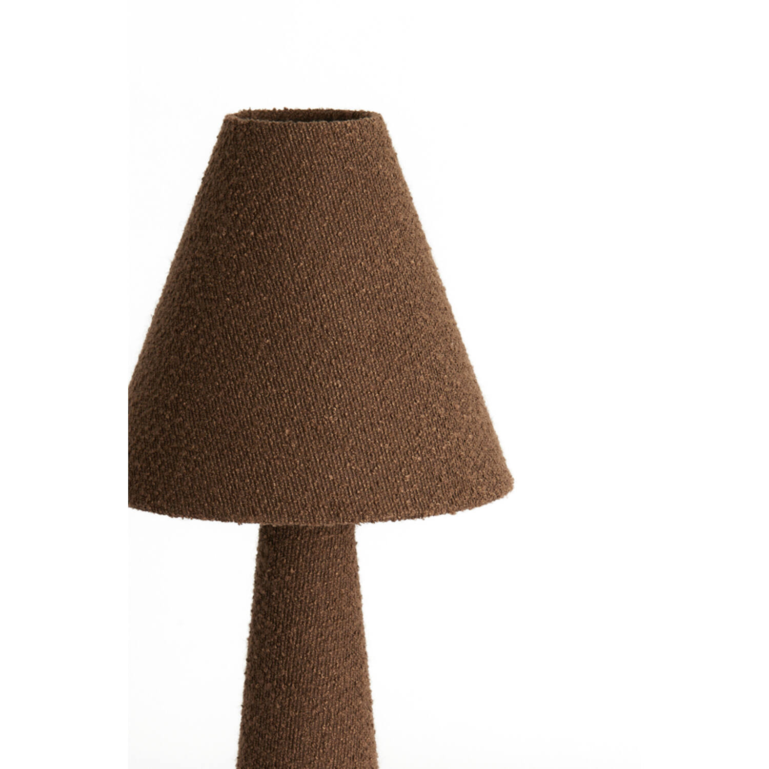 Tafellamp Ø30x61 cm DEVIA bouclé bruin