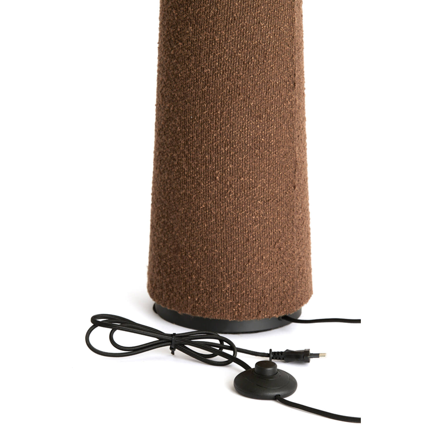 Floor lamp Ø50x168 cm DEVIA bouclé brown