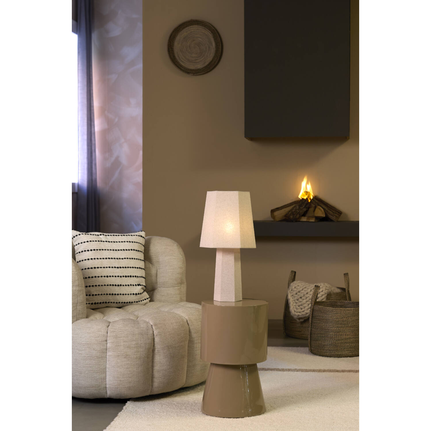 Table lamp Ø25x49 cm MUSABO linen natural