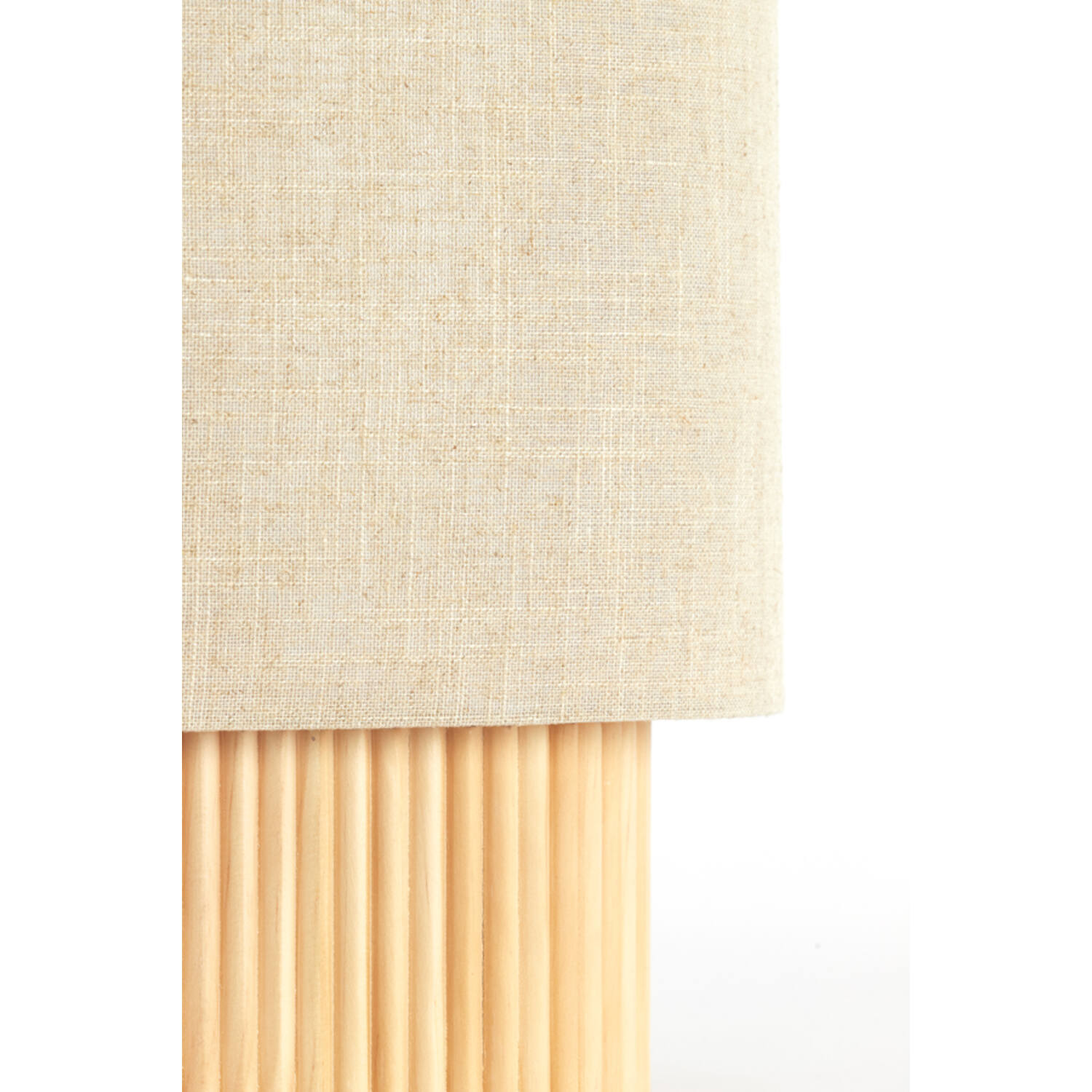 Tafellamp 30x20x45 cm LASLO hout naturel+linnen naturel