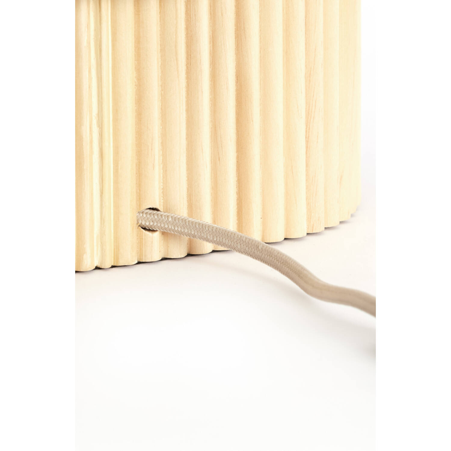 Tafellamp 30x20x45 cm LASLO hout naturel+linnen naturel