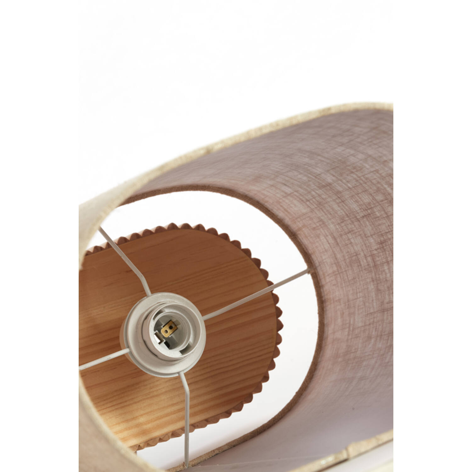 Table lamp 30x20x94 cm LASLO wood natural+linen natural
