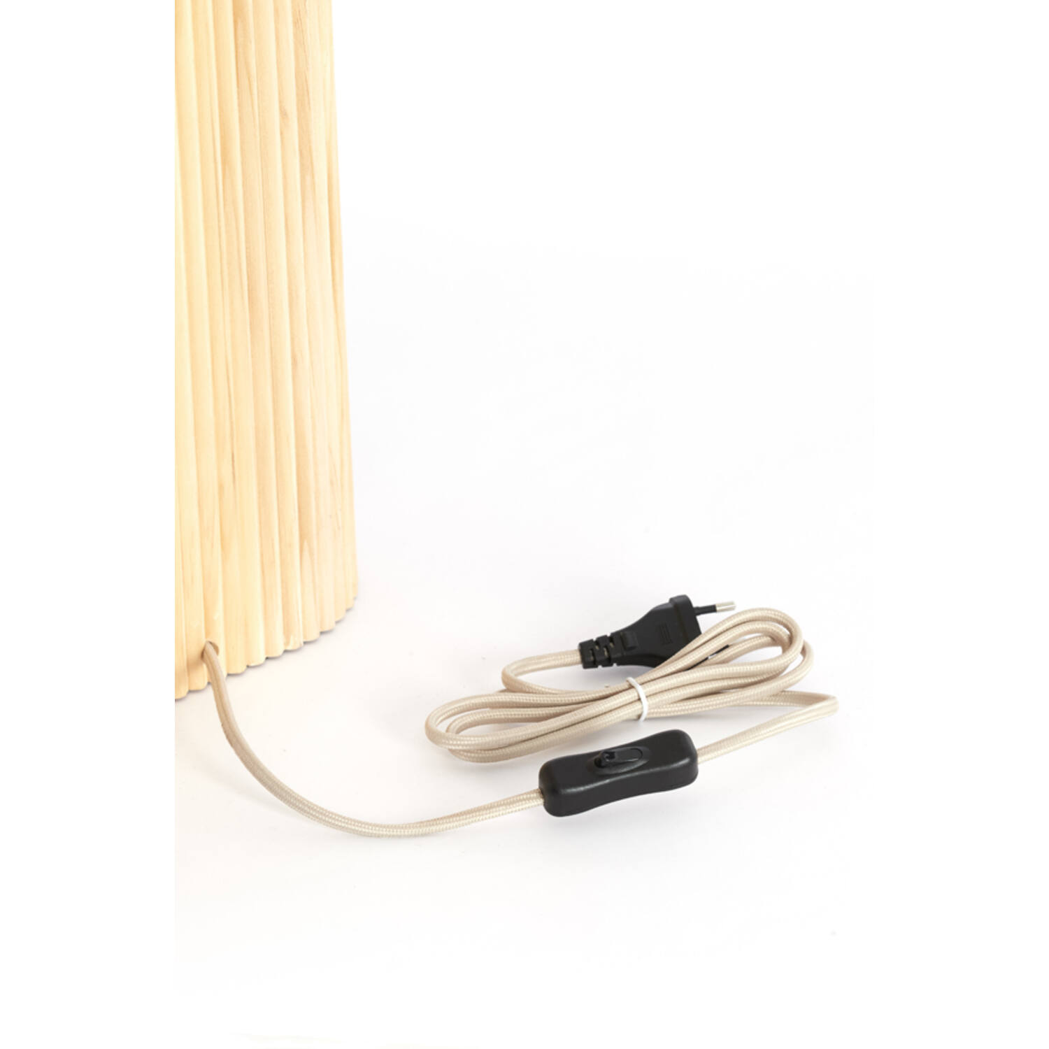 Table lamp 30x20x94 cm LASLO wood natural+linen natural