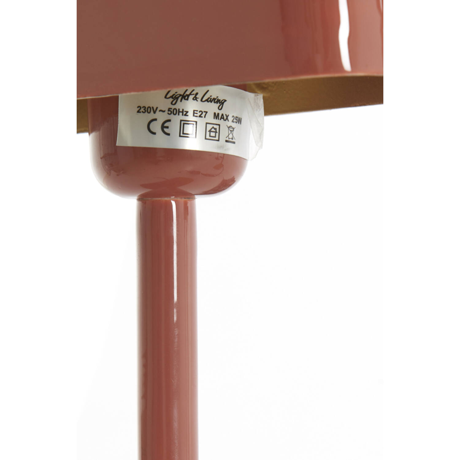 Table lamp 20x10x36 cm ELENIE shiny dark coral