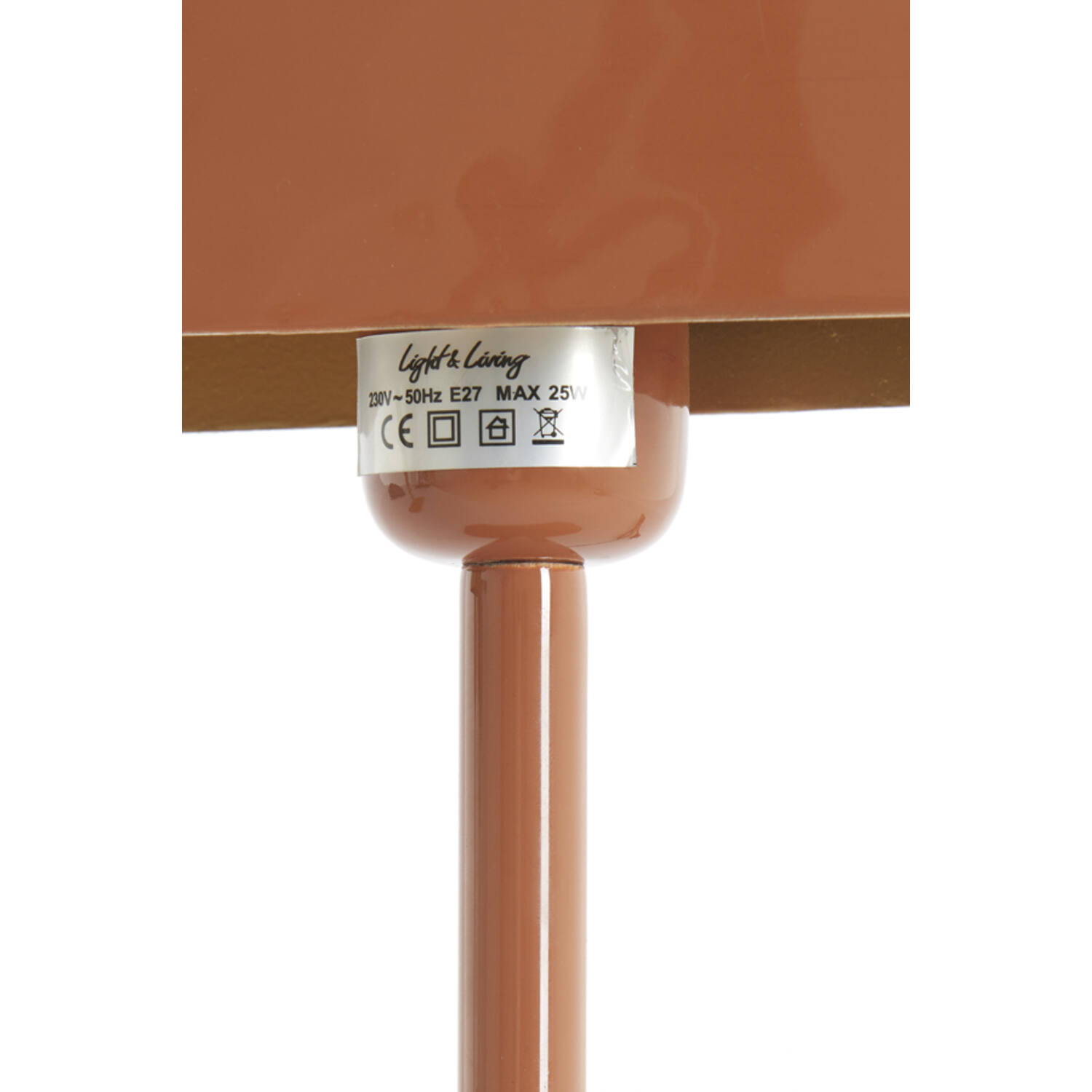 Table lamp 20x10x36 cm ELENIE shiny dark orange