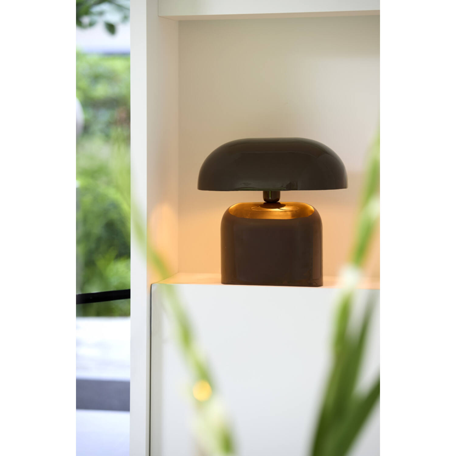 Table lamp 37x26x37 cm TODD shiny dark brown