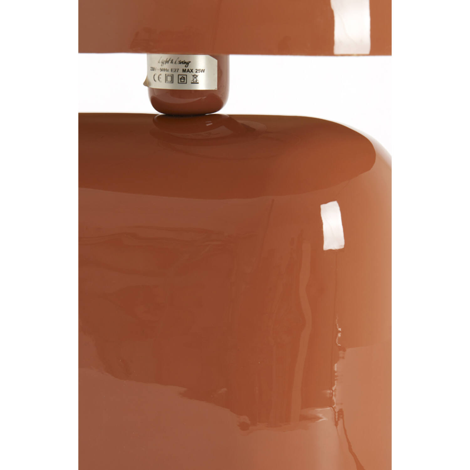 Table lamp 37x26x37 cm TODD shiny dark orange