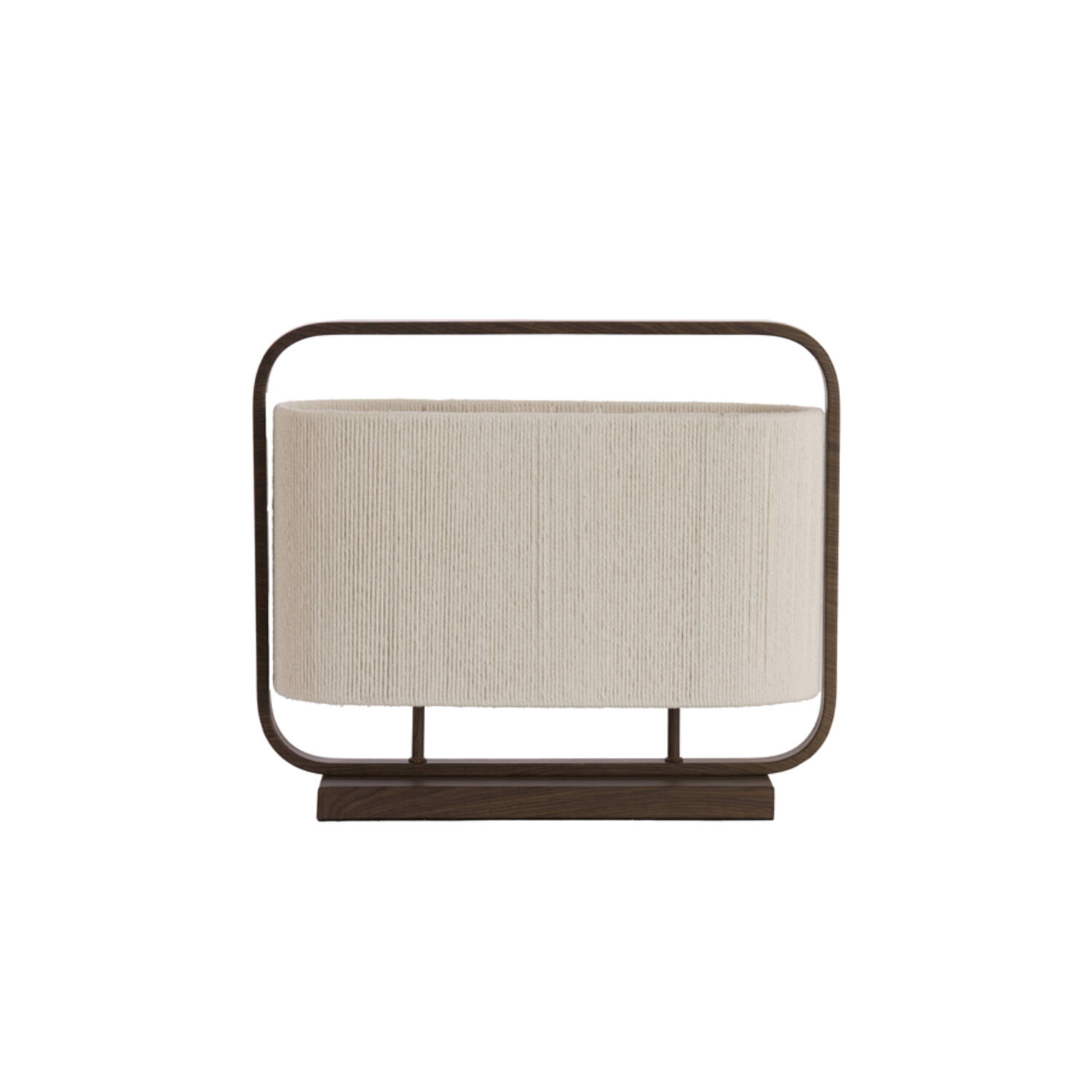 Table lamp 2L 45x15x37,5 cm LECCE wood prnt d brn+rope cream