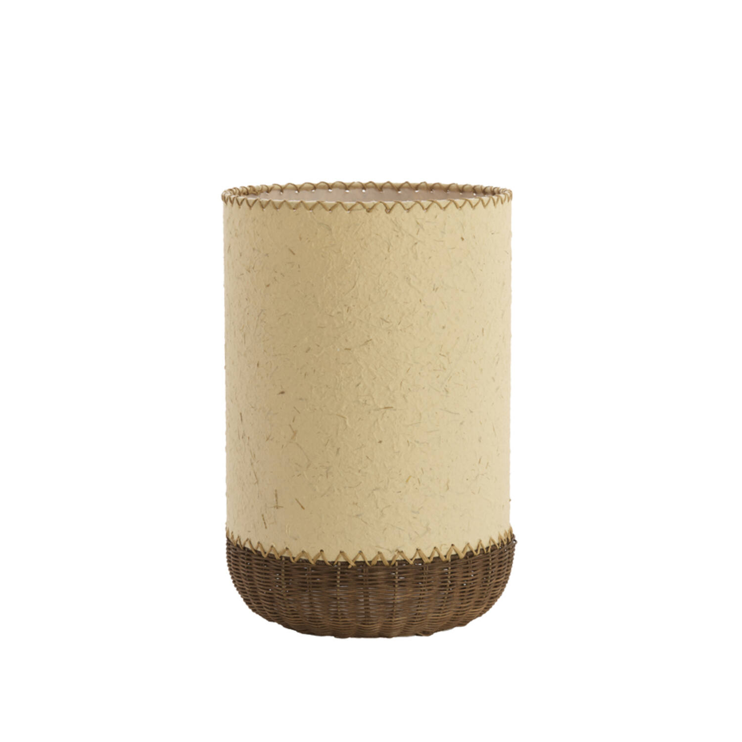 Table lamp Ø30,5x46 cm TIO paper beige+rattan dark brown
