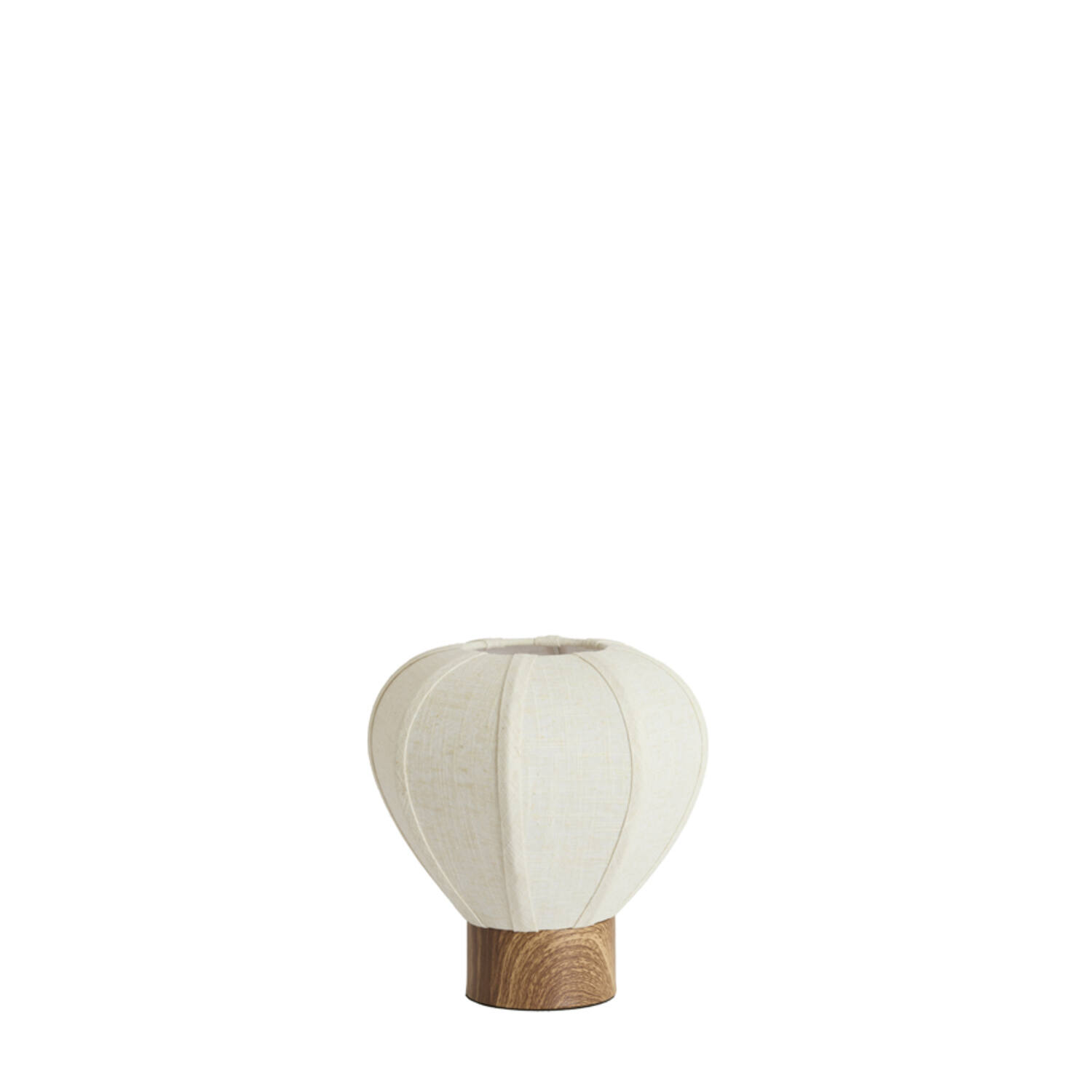 Table lamp Ø23x23,5 cm KYZO wood print natural+linen cream