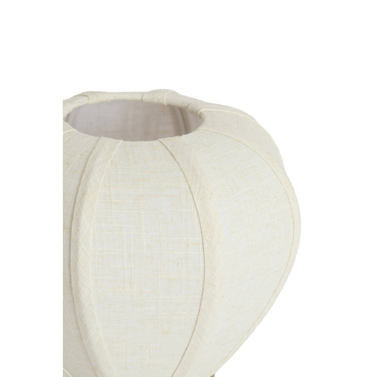 Table lamp Ø23x23,5 cm KYZO wood print natural+linen cream