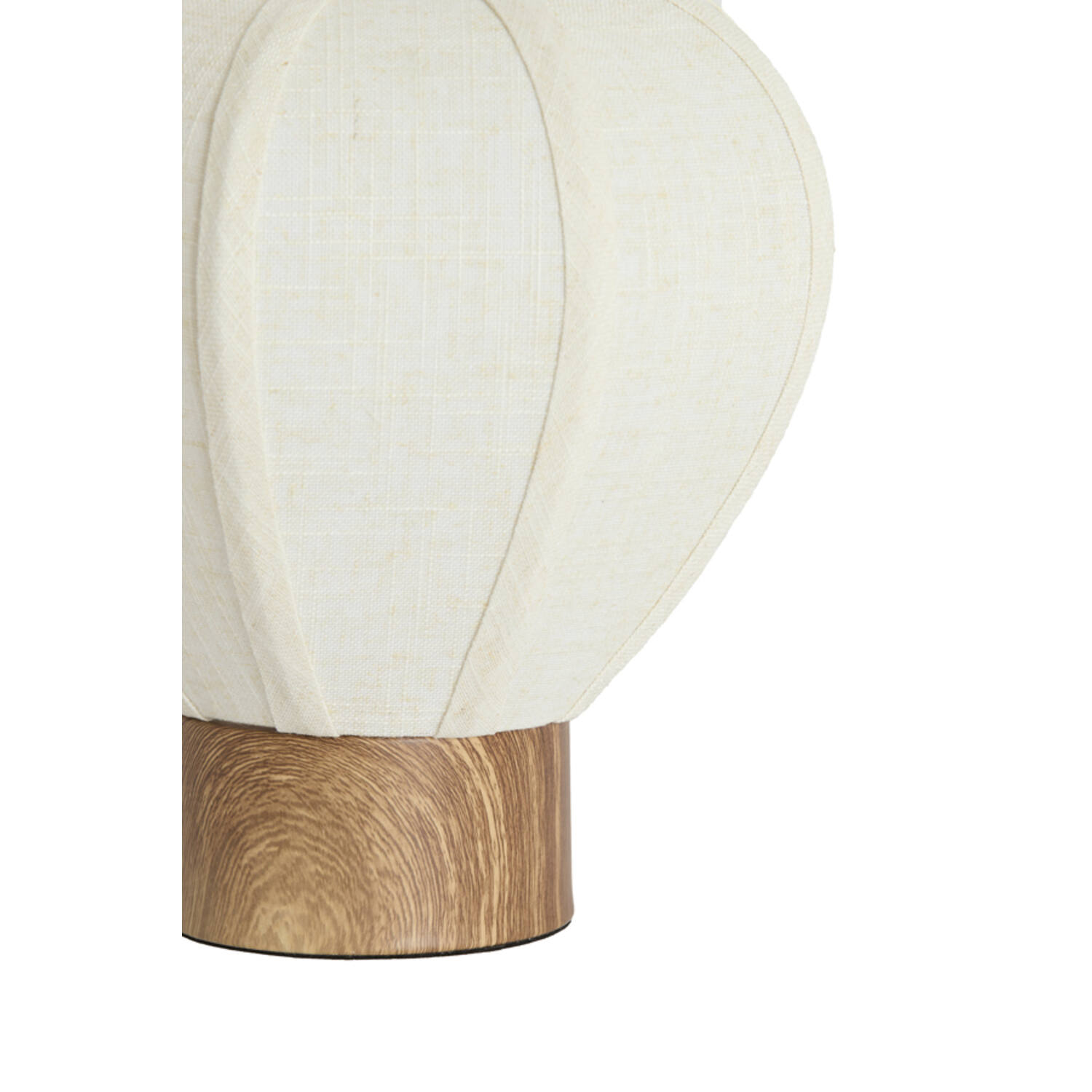 Table lamp Ø23x23,5 cm KYZO wood print natural+linen cream