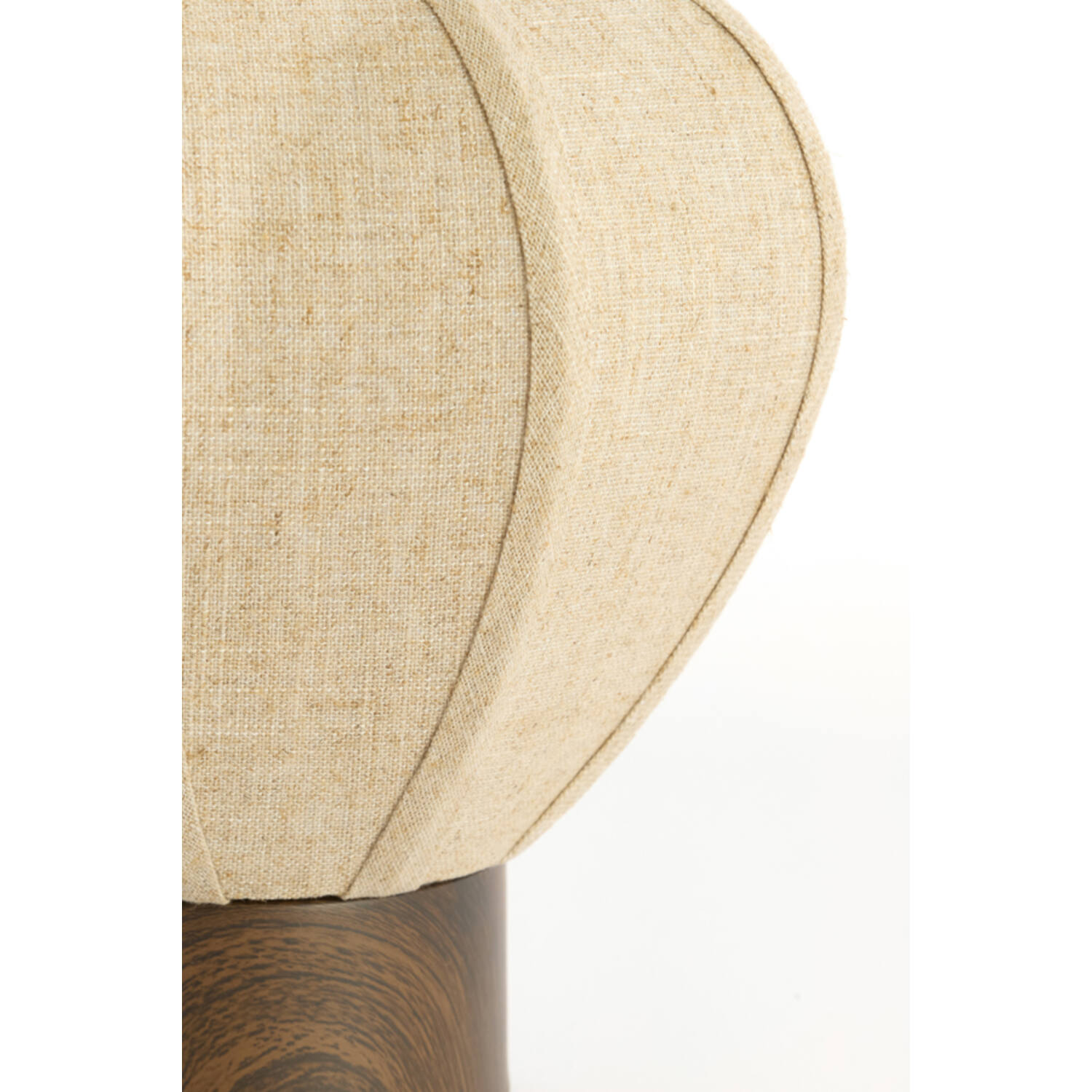 Table lamp Ø23x23,5 cm KYZO wood print d brown+linen nat.