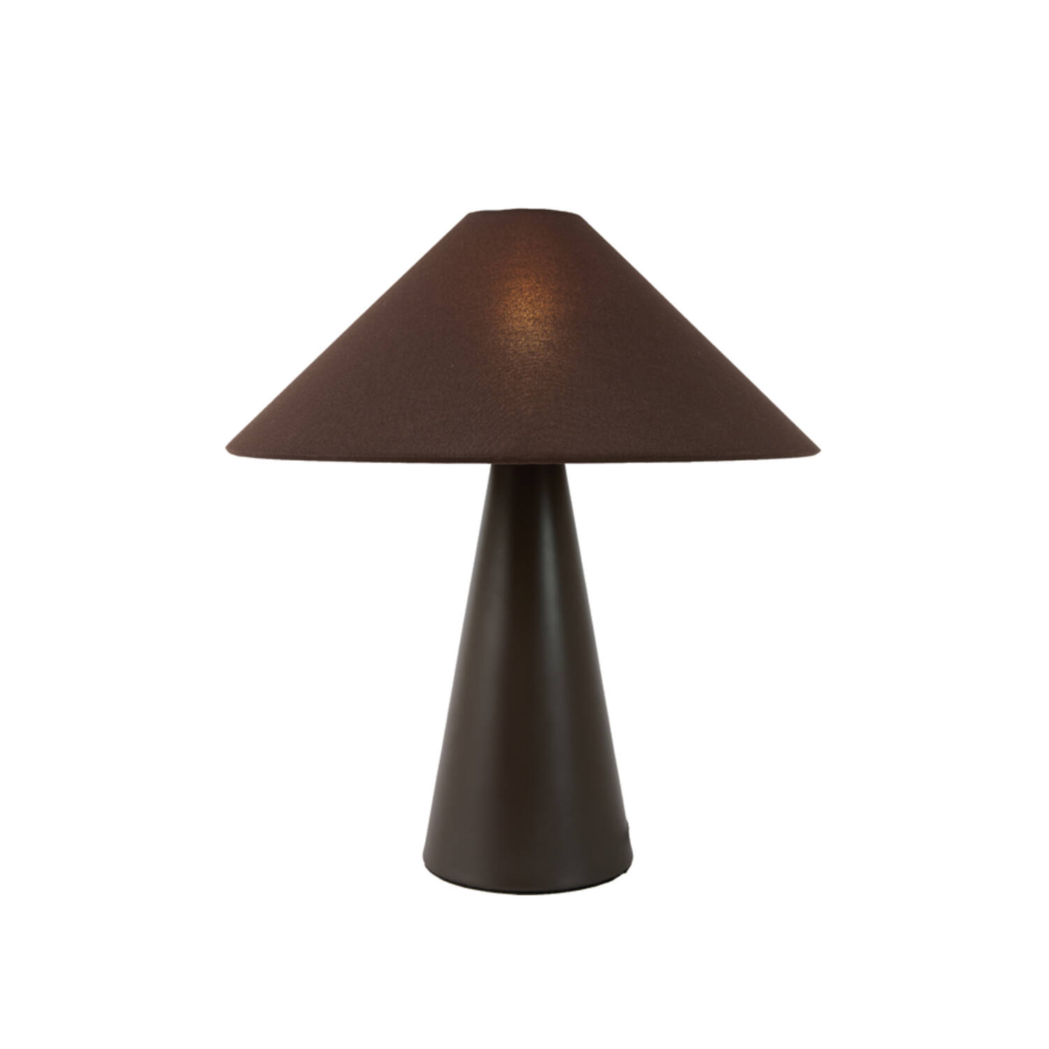 Table lamp E14 Ø40x44,5 cm DOLORE dark brown+linen drk brown