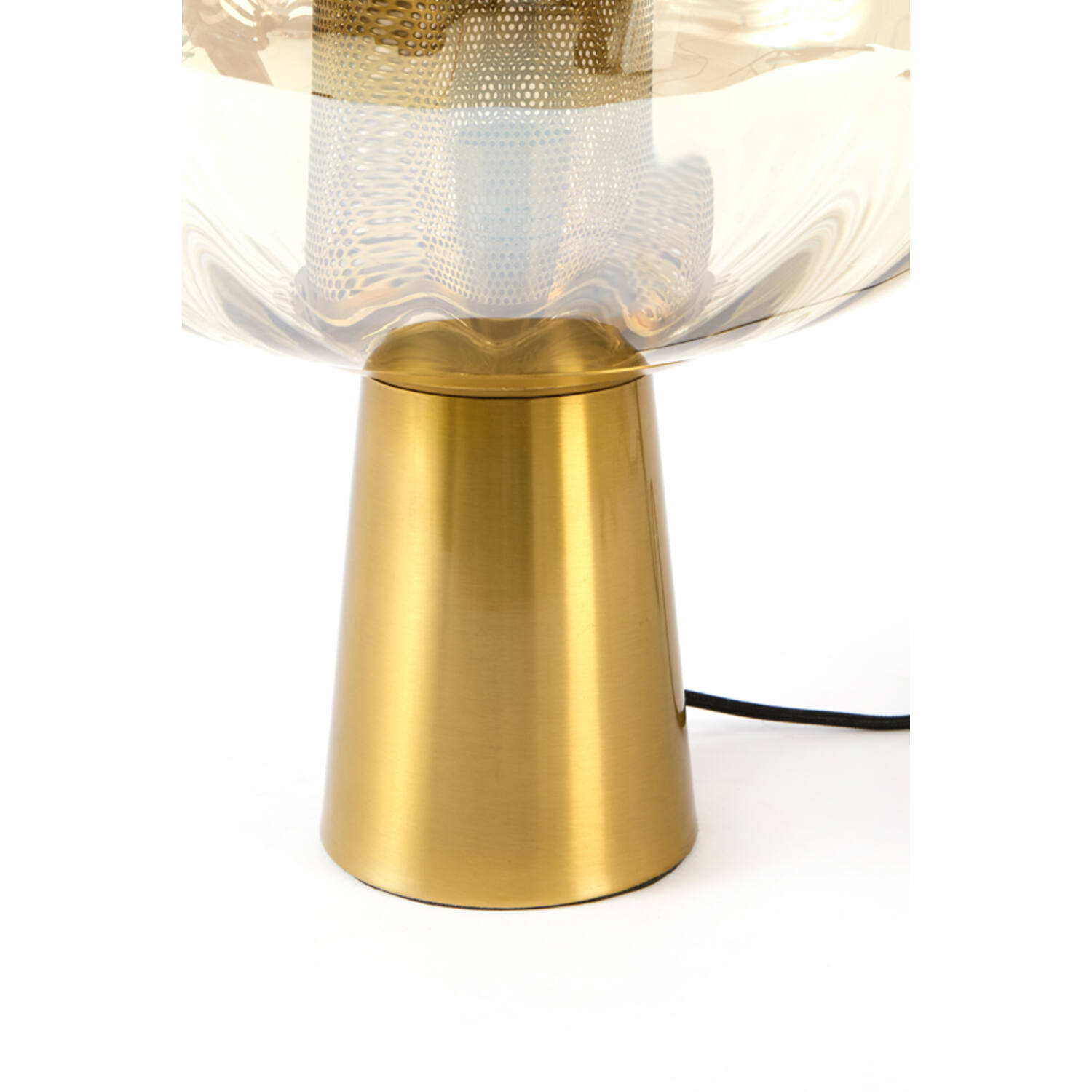 Table lamp Ø35x38 cm MINDELO glass amber+gold