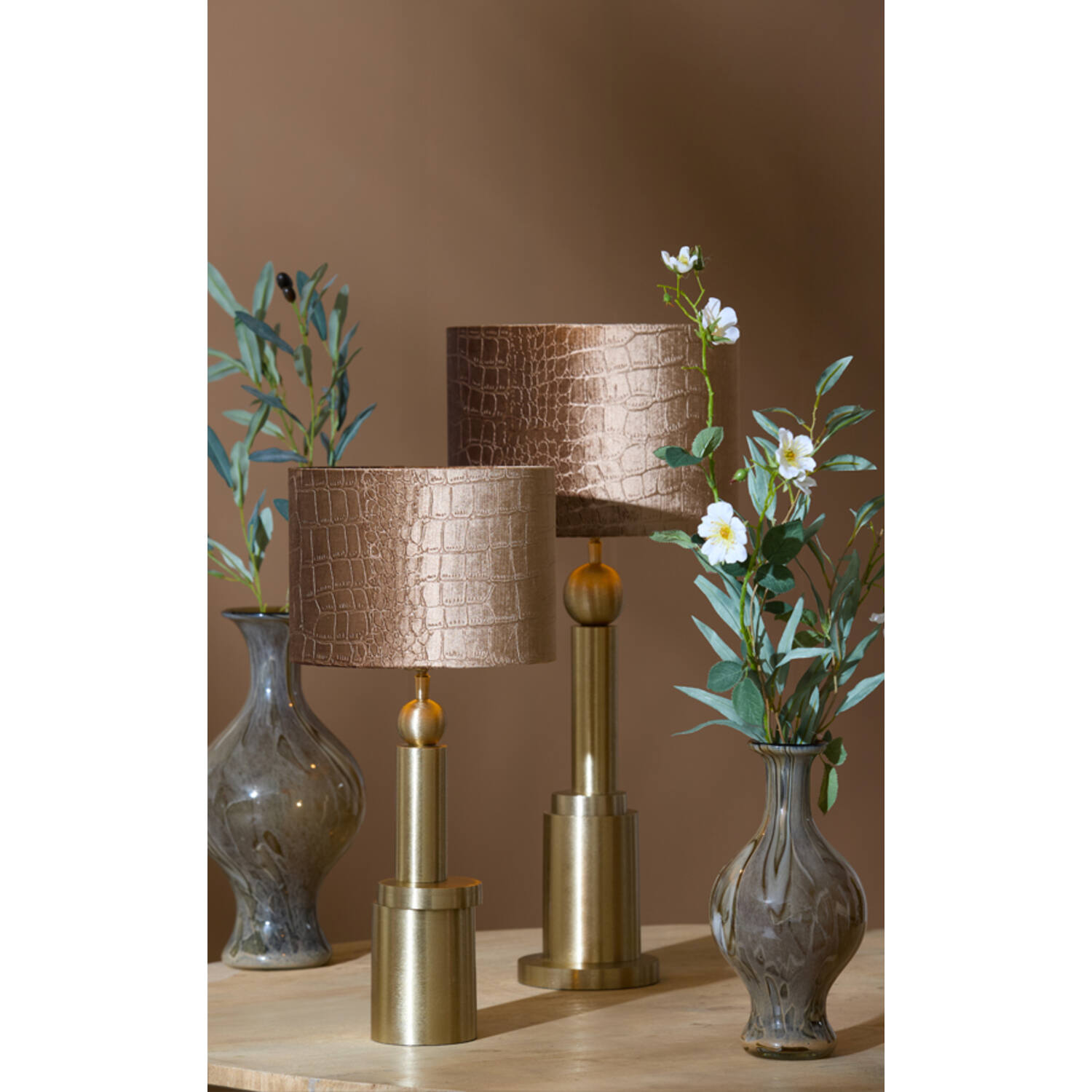Kap cilinder 20-20-15 cm PRAYA bruin