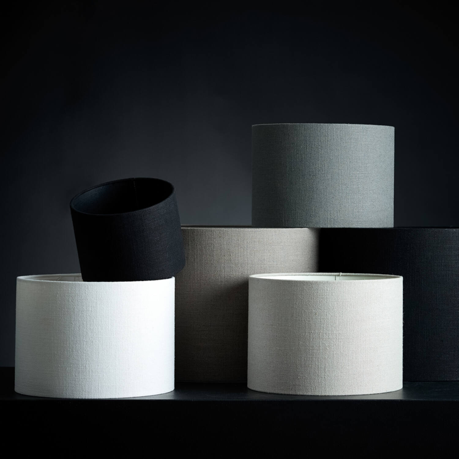Shade cylinder 20-20-15 cm LIVIGNO black