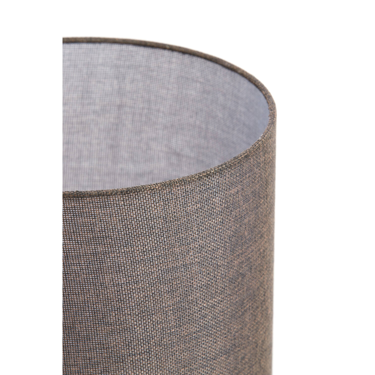Kap cilinder 25-25-27 cm BRANFO linnen donker bruin