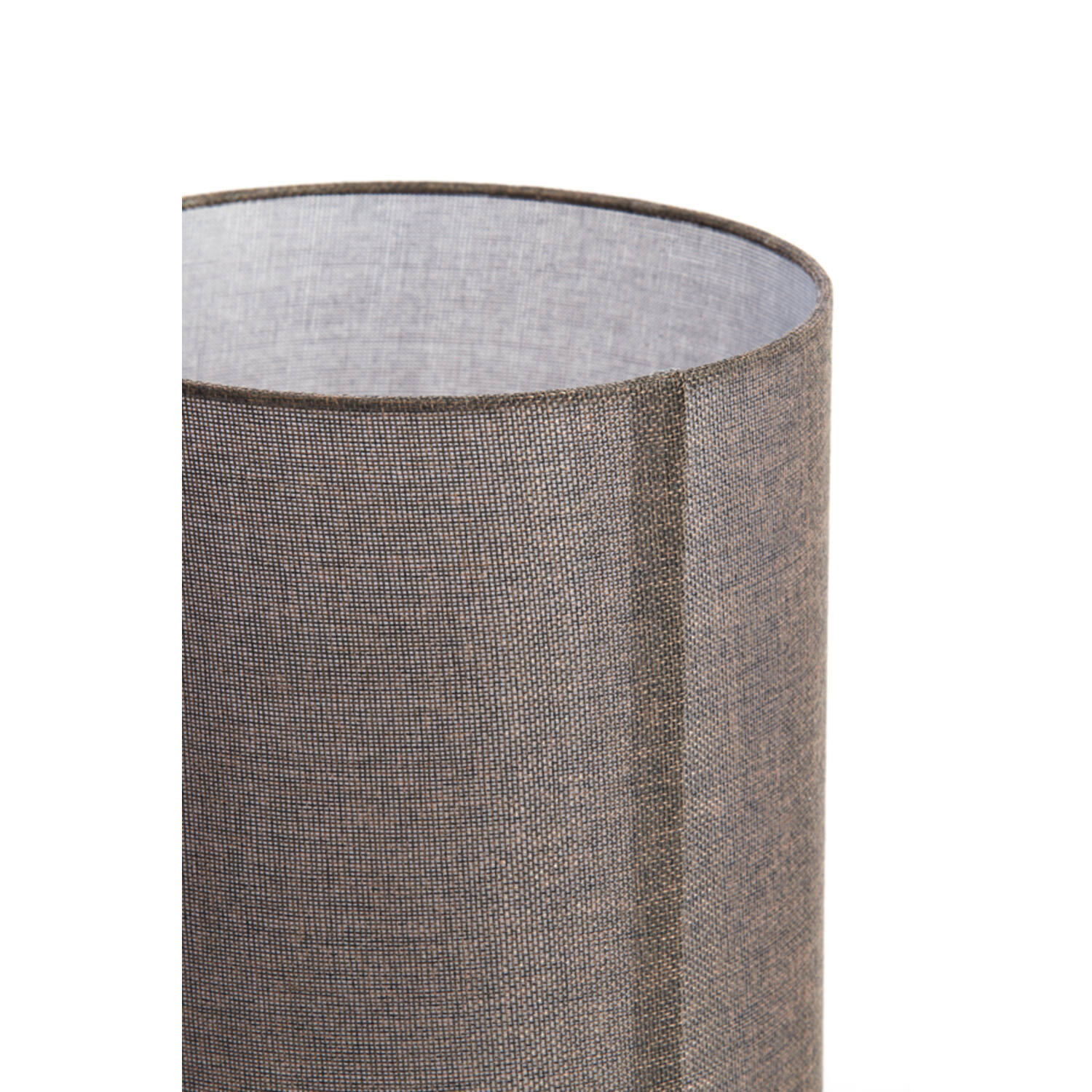Kap cilinder 25-25-27 cm BRANFO linnen donker bruin
