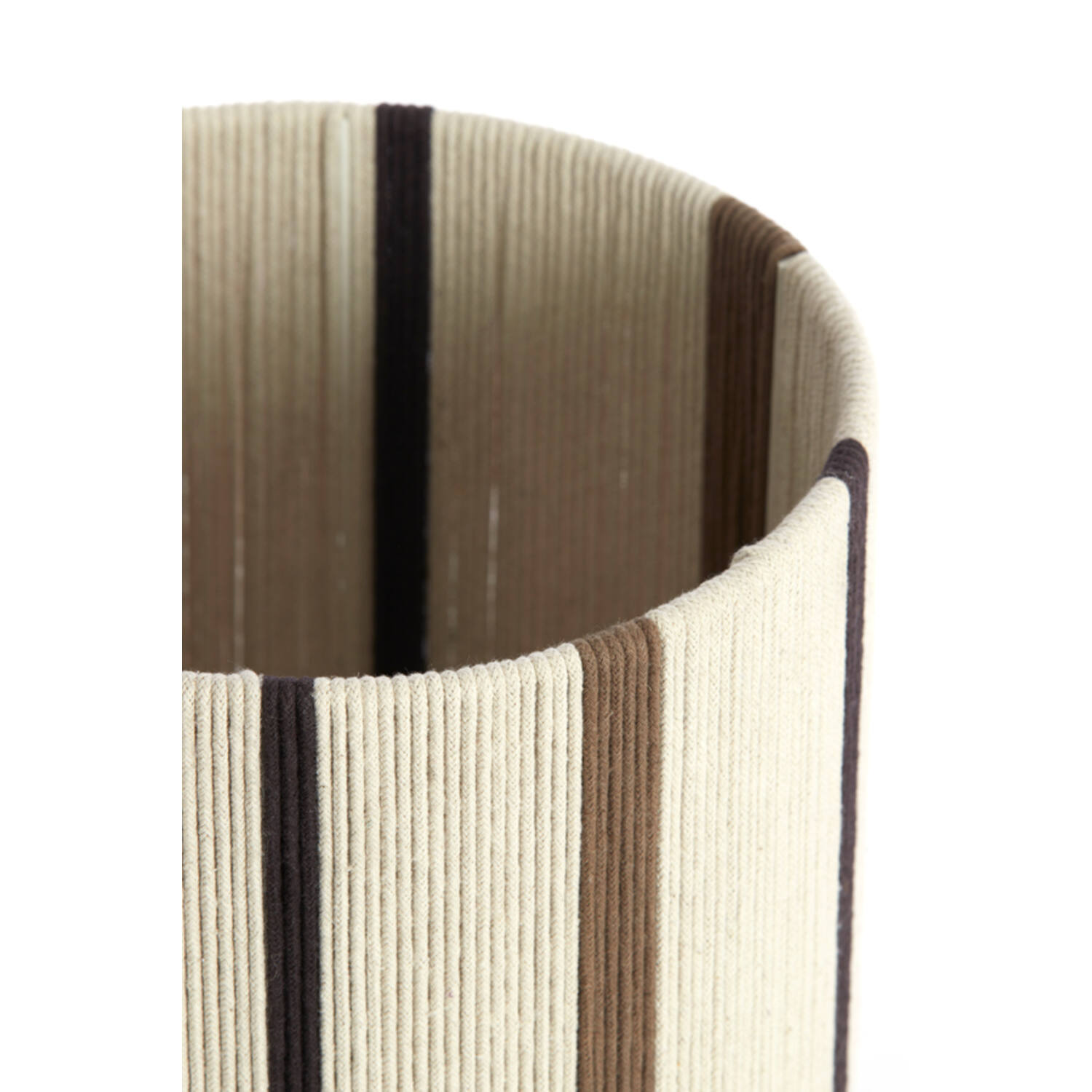 Kap cilinder 25-25-36 cm MEDAN crème+bruin+donker bruin
