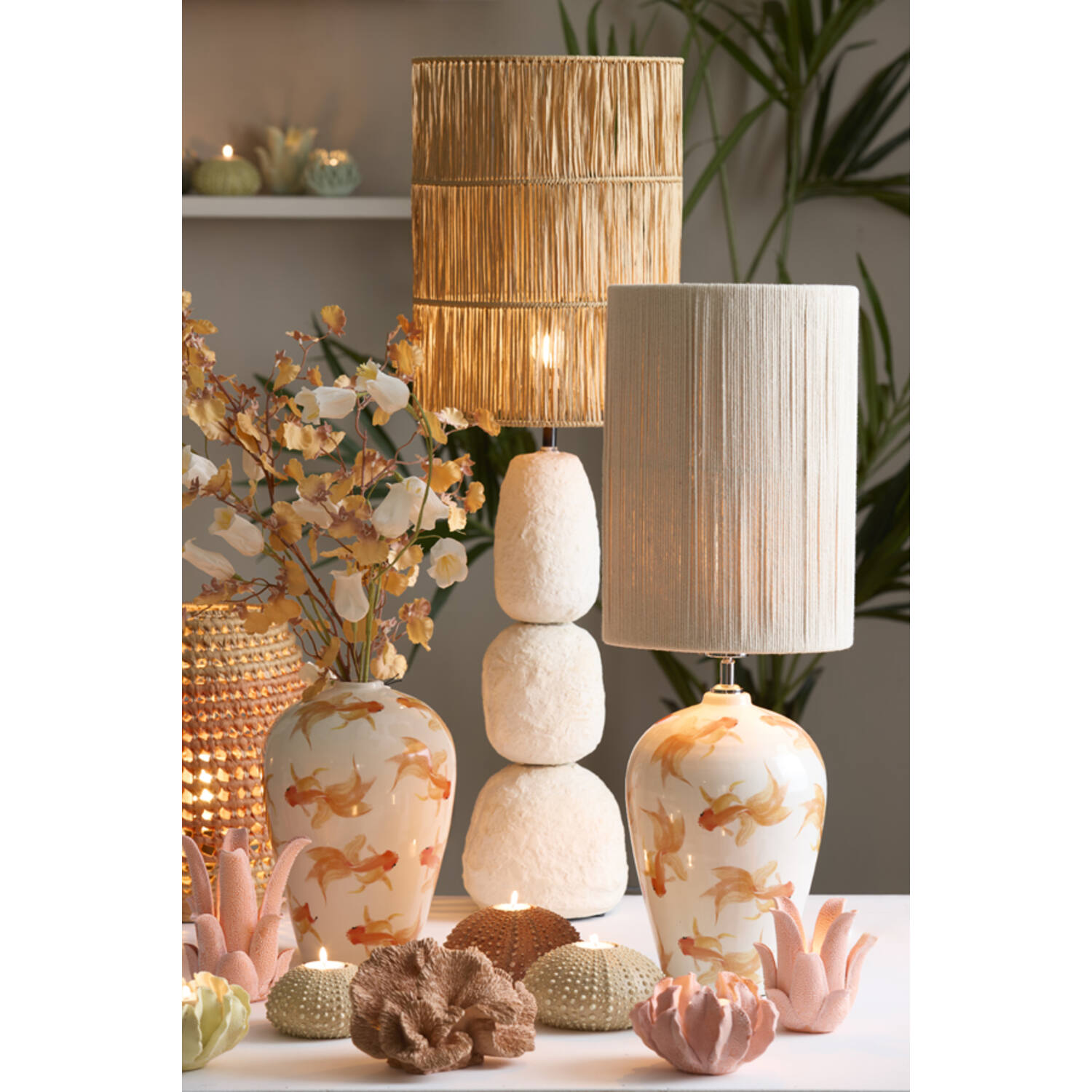 Kap cilinder 25-25-36 cm MEDAN crème