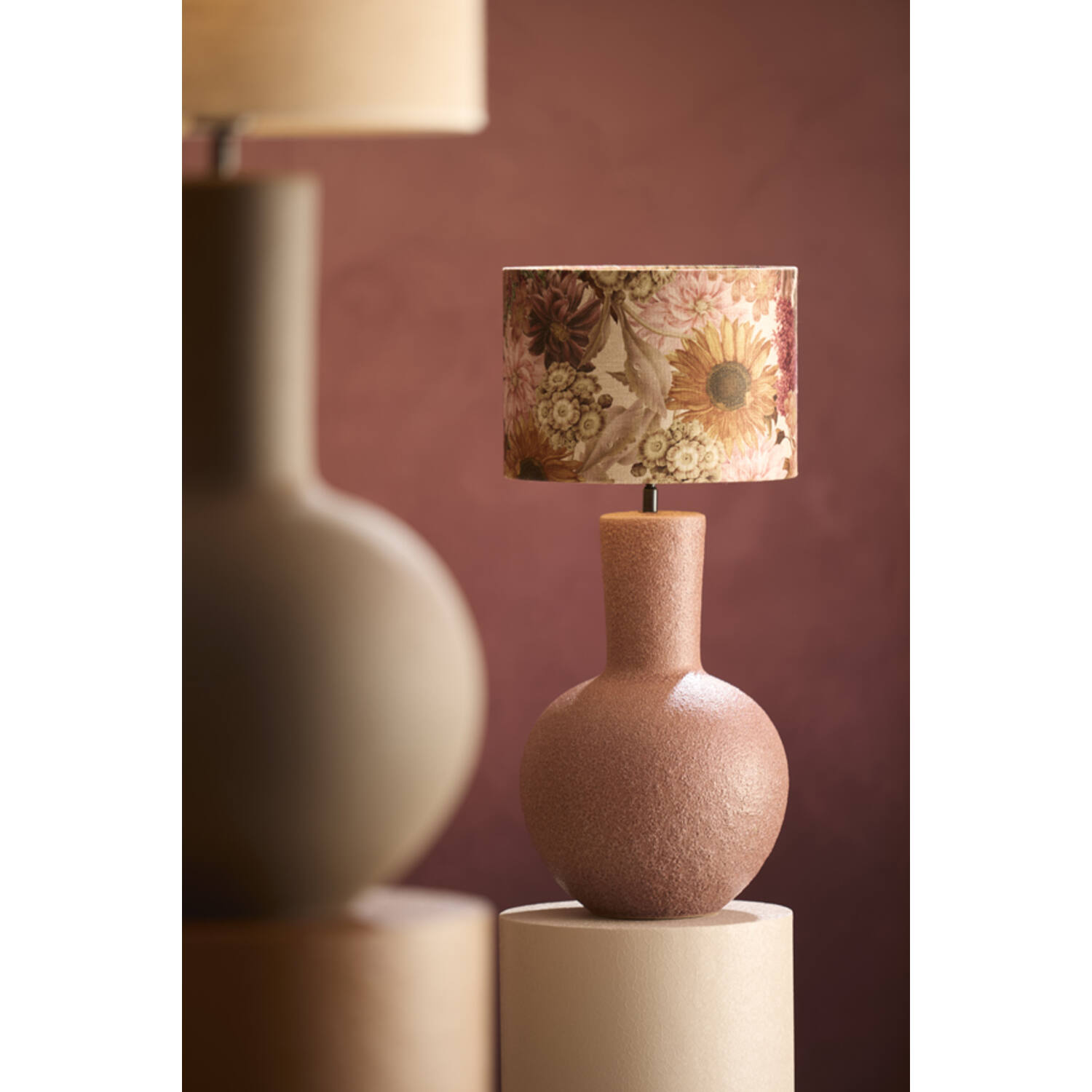 Shade cylinder 30-30-21 cm ROSEWOOD white
