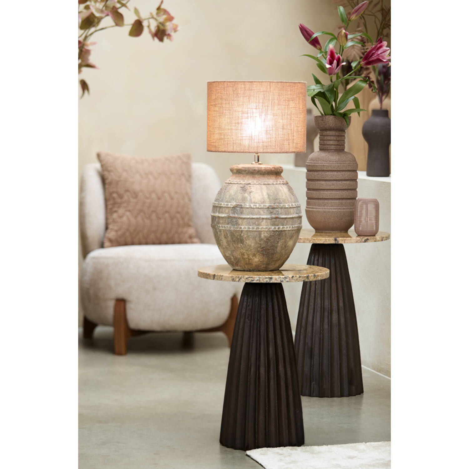 Shade cylinder 30-30-21 cm AIKO brown