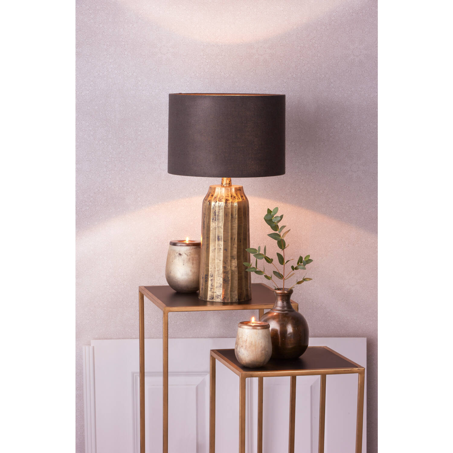 Abat-jour cylindre 30-30-21 cm LIVIGNO anthracite (2230881), Light ...