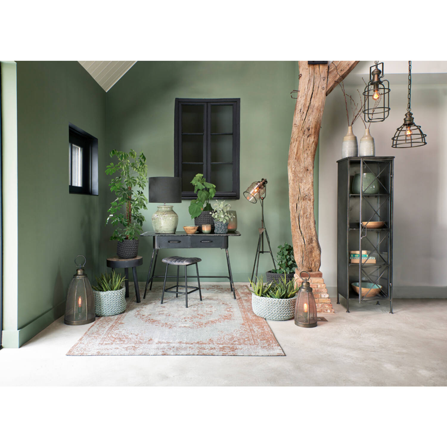 Shade cylinder 40-40-30 cm LIVIGNO anthracite