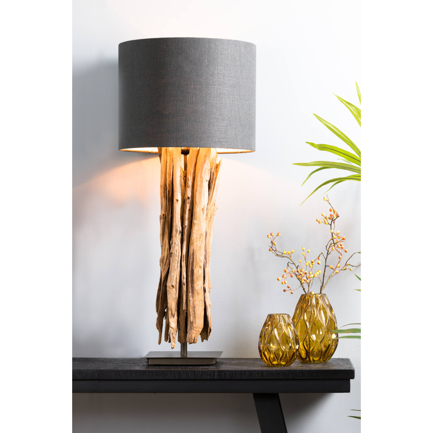 Shade cylinder 40-40-30 cm LIVIGNO anthracite