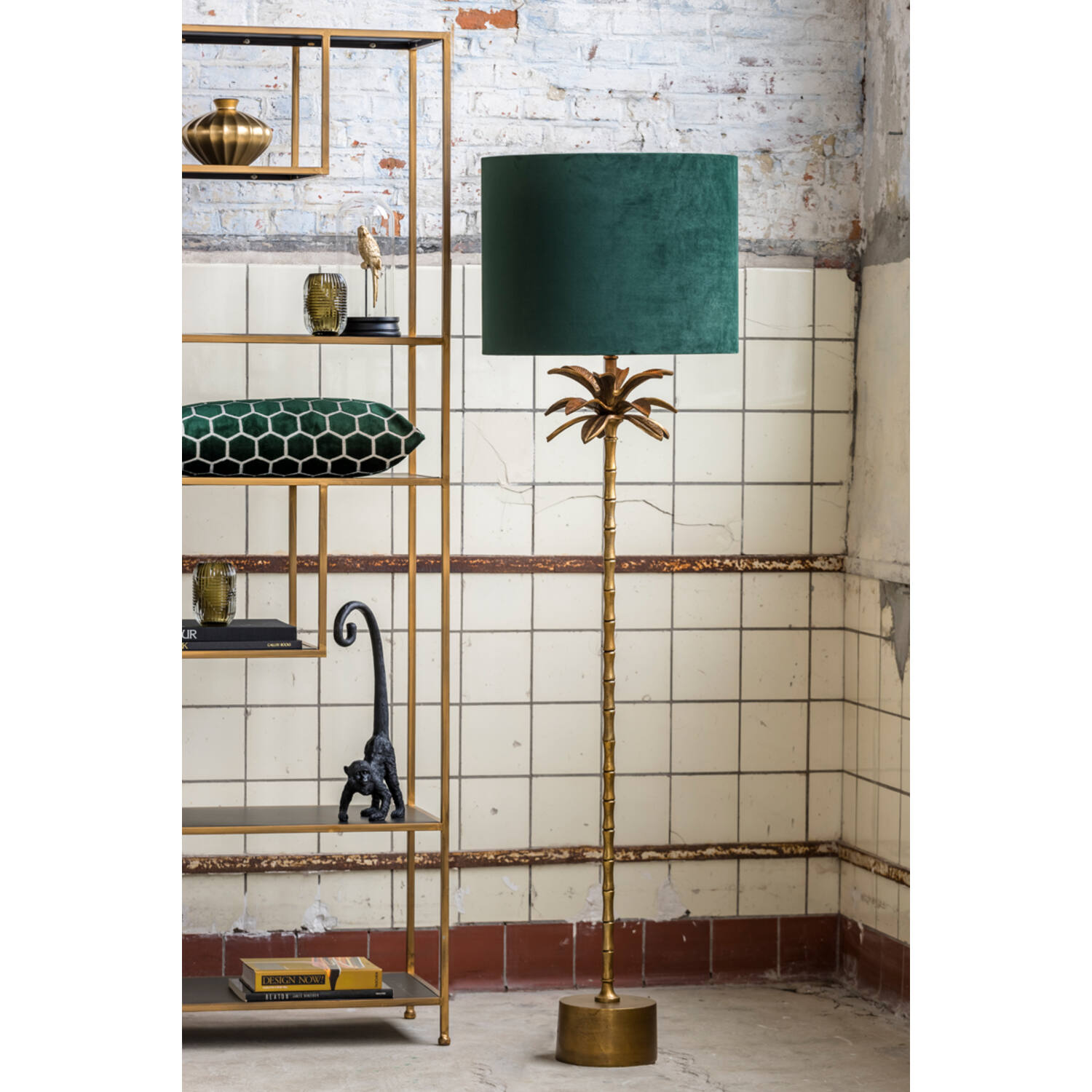 Abat-jour cylindre 40-40-30 cm VELOURS dutch green (2240051), Light ...
