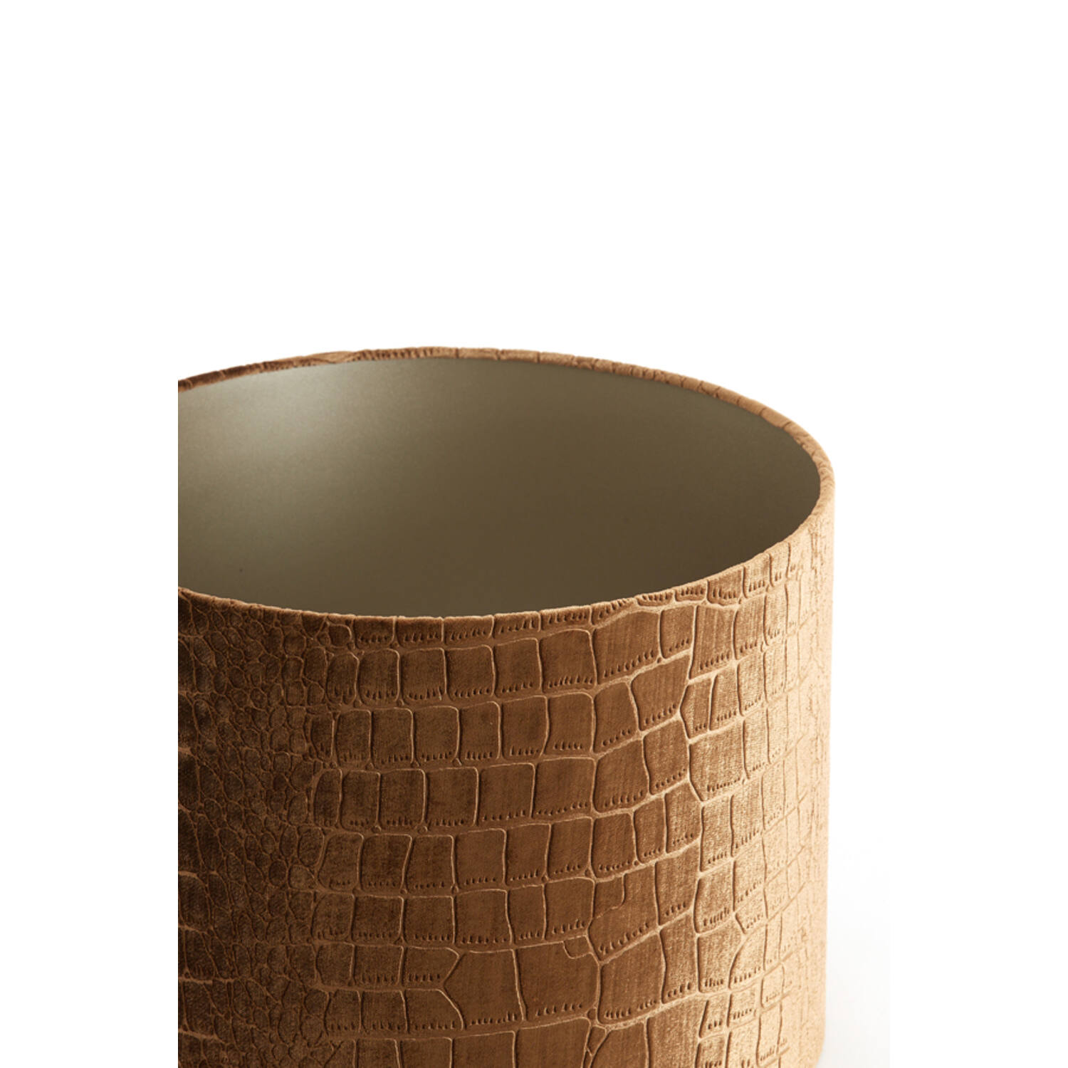 Pantalla de lámpara cilindro 40-40-30 cm PRAYA marrón