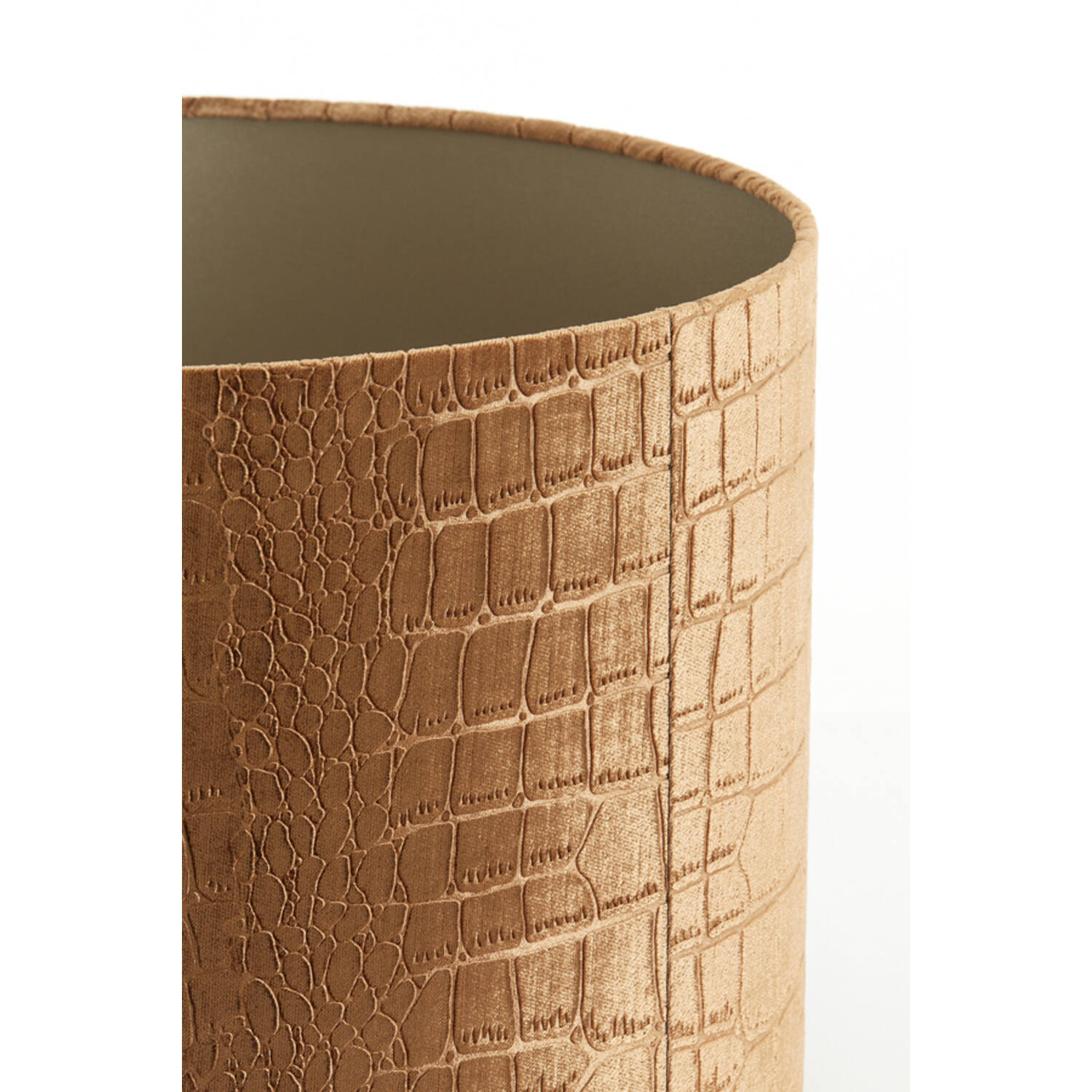 Pantalla de lámpara cilindro 40-40-30 cm PRAYA marrón