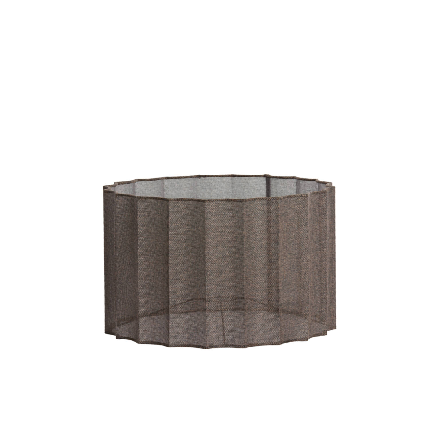 Kap cilinder 40-40-25 cm DISLI linnen bruin