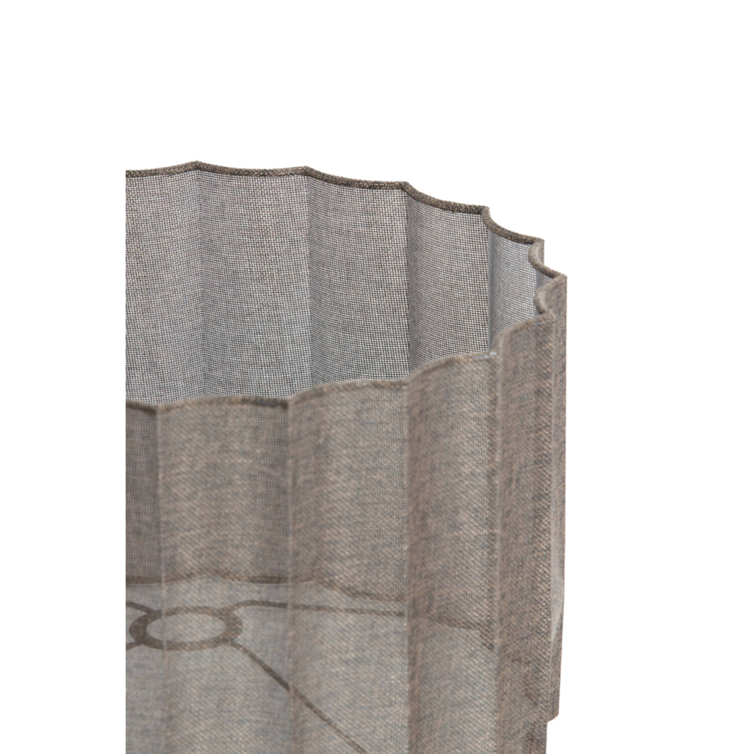 Kap cilinder 40-40-25 cm DISLI linnen bruin