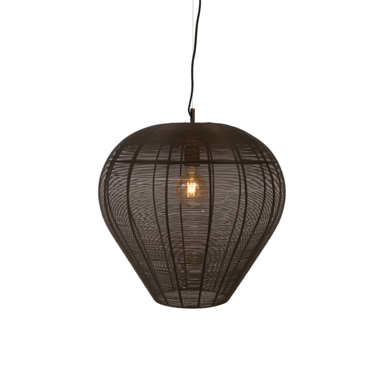Hanging lamp Ø50x52 cm HORAN matt brown-bronze