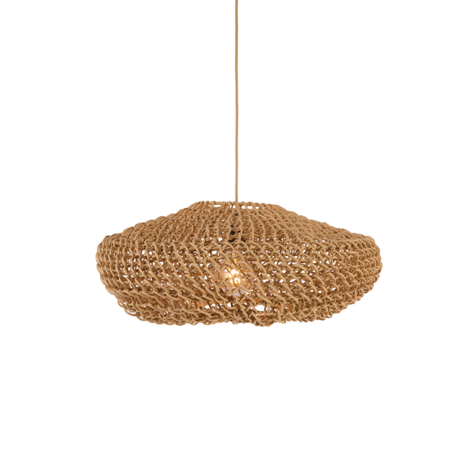 Hanging lamp Ø65x25 cm TWAN light brown