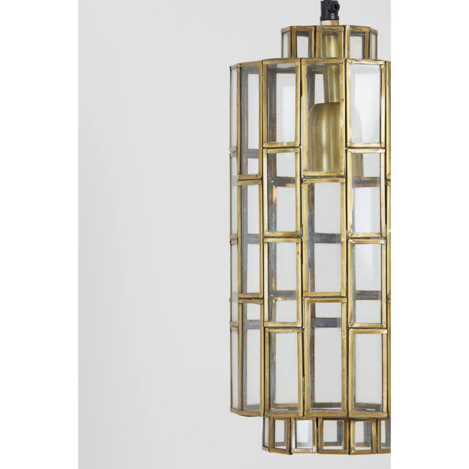 Hanglamp Ø15x31 cm SØSTRENE antiek brons+glas