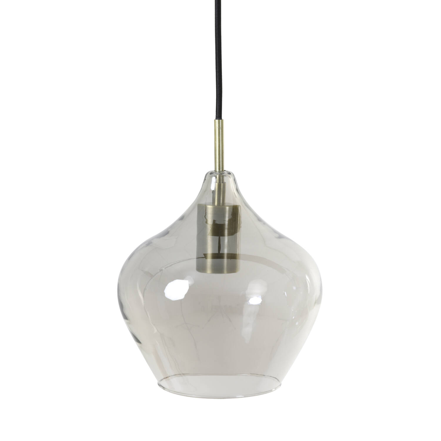 Hanging lamp 5L 104x20x120 cm RAKEL antique bronze+smoked