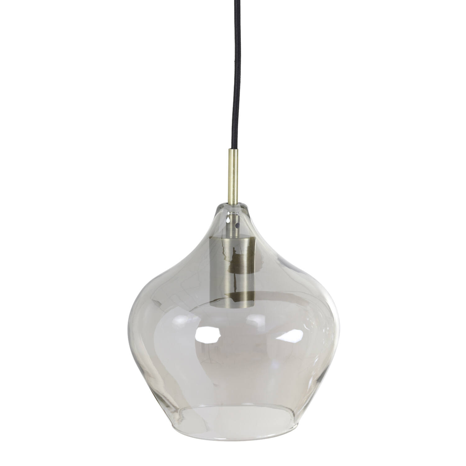 Hanglamp 10L 124x35x60 cm RAKEL antiek brons+smoke
