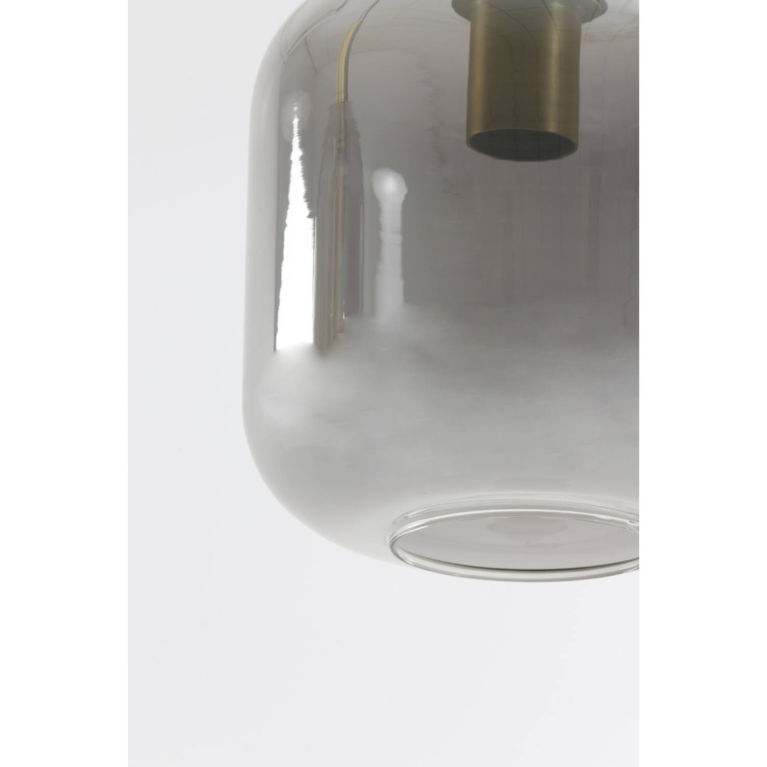 Hanging lamp Ø16x26 cm LEKAR antique bronze+smoked glass