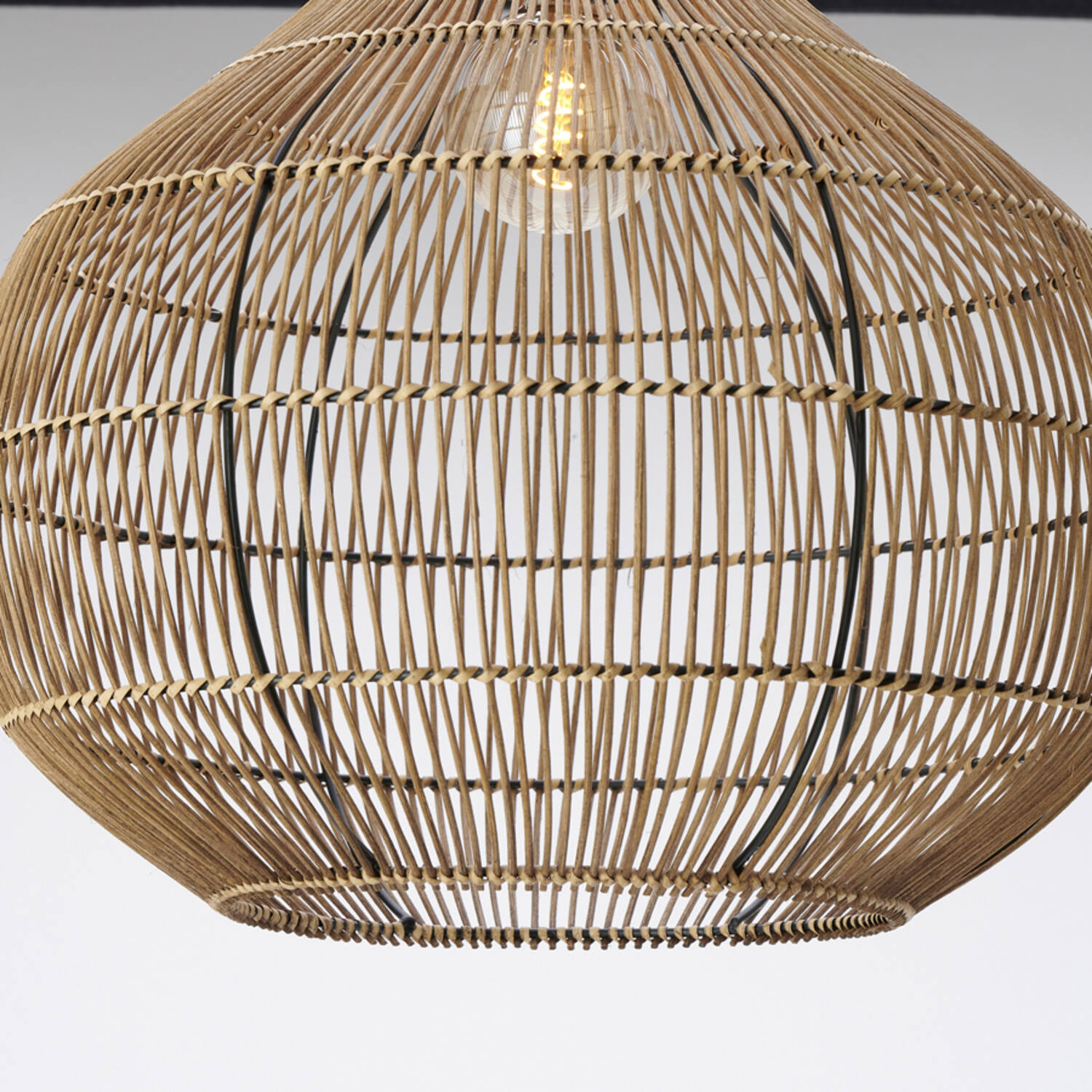Hanglamp Ø50x51,5 cm PACINO rotan donker bruin
