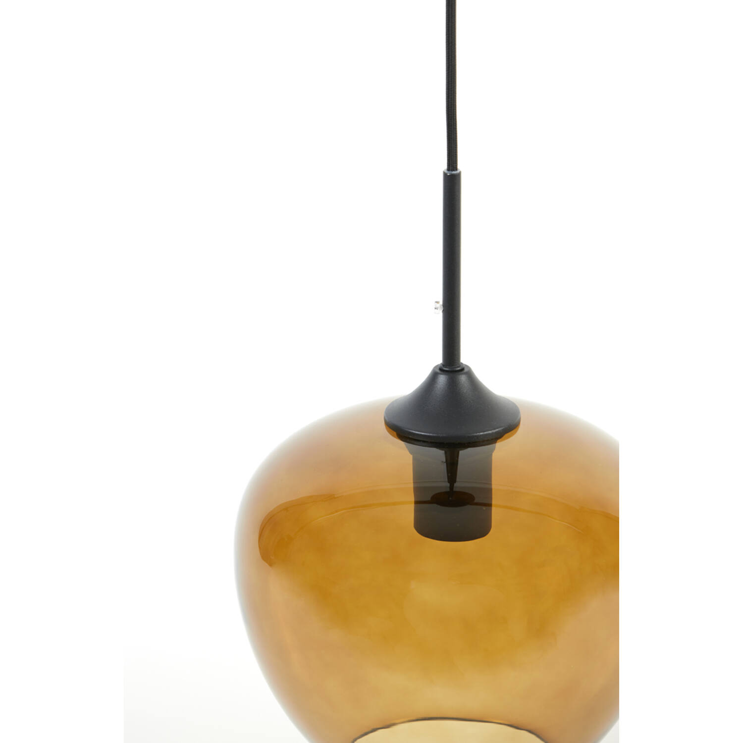 Hanglamp Ø23x18 cm MAYSON glas bruin-zwart