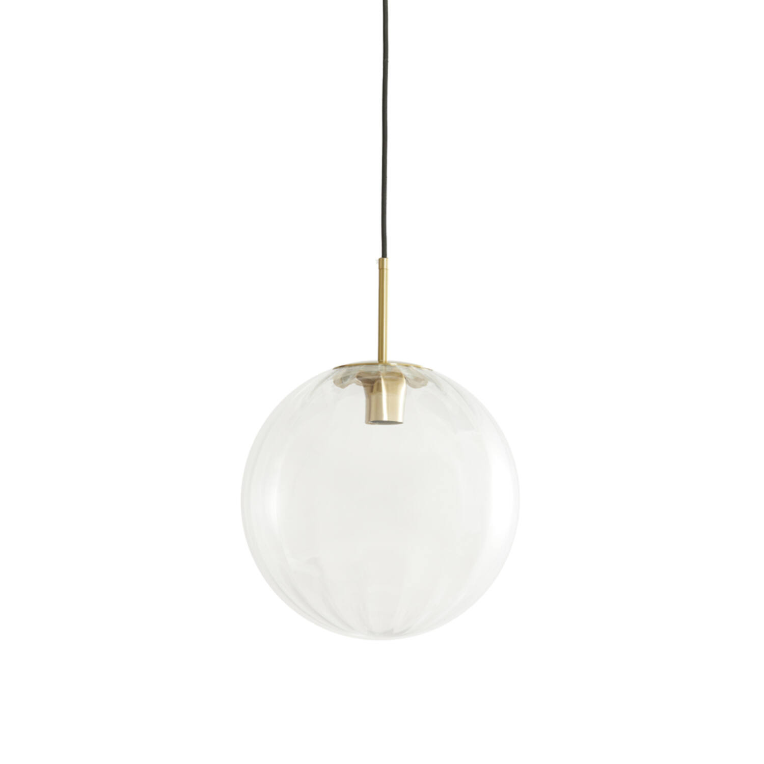 Hanging lamp Ø30 cm MAGDALA glass clear+gold