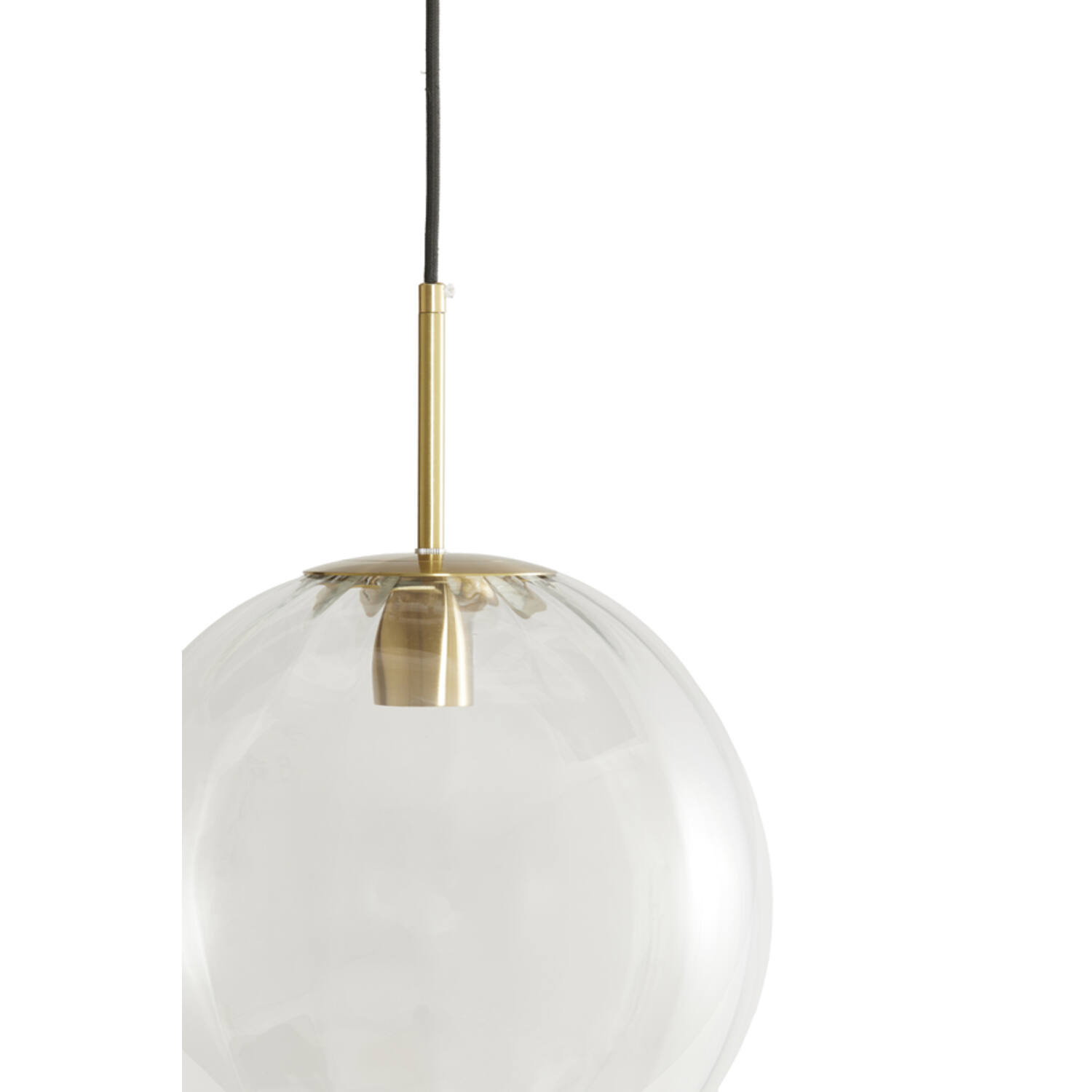 Hanging lamp Ø30 cm MAGDALA glass clear+gold