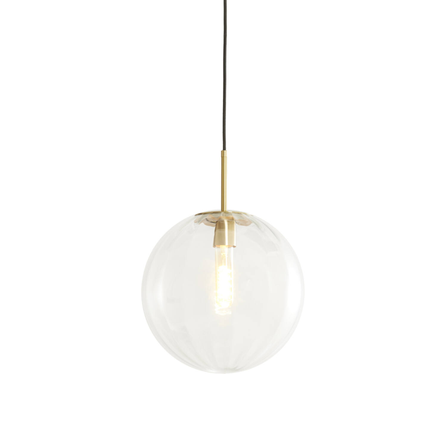 Hanging lamp Ø30 cm MAGDALA glass clear+gold